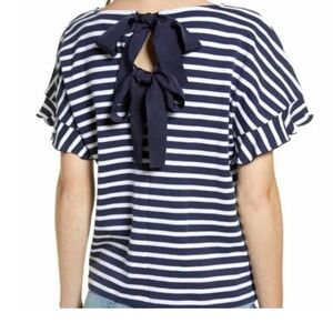 Rachel Parcell flutter sleeve top blouse